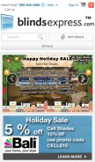 How blindsexpress.com looks like on a mobile device such as an iPhone.