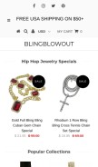 How blingblowout.com looks like on a mobile device such as an iPhone.