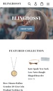 How blingbossy.com looks like on a mobile device such as an iPhone.