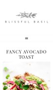 How blissfulbasil.com looks like on a mobile device such as an iPhone.