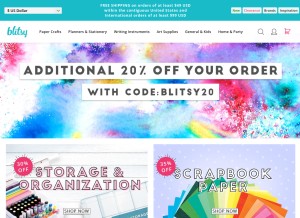 How blitsy.com looks like on a tablet such as an iPad.
