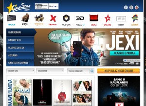 How blitz-cinestar.hr looks like on a tablet such as an iPad.
