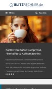 How blitzrechner.de looks like on a mobile device such as an iPhone.
