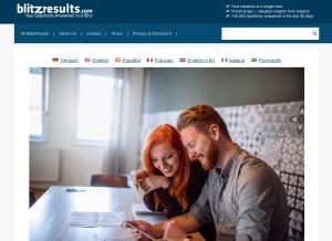 How blitzresults.com looks like on a tablet such as an iPad.