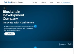 How blockchain.oodles.io looks like on a tablet such as an iPad.