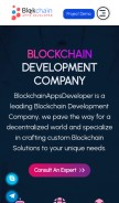 How blockchainappsdeveloper.com looks like on a mobile device such as an iPhone.