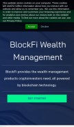 How blockfi.com looks like on a mobile device such as an iPhone.