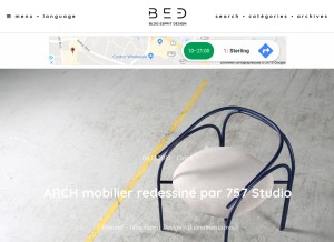 How blog-espritdesign.com looks like on a tablet such as an iPad.
