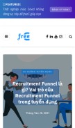 How blog.freec.asia looks like on a mobile device such as an iPhone.