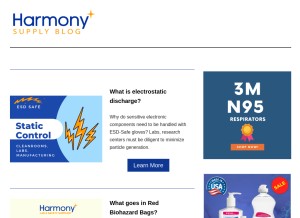 How blog.harmonycr.com looks like on a tablet such as an iPad.