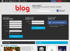 How blog.hr looks like on a tablet such as an iPad.