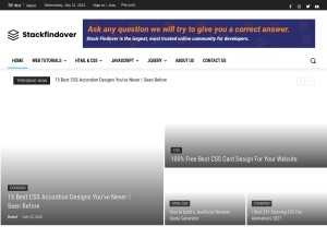 How blog.stackfindover.com looks like on a tablet such as an iPad.