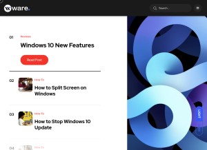 How blog.waredot.com looks like on a tablet such as an iPad.