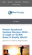 How blogcitynews.com looks like on a mobile device such as an iPhone.