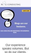 How blogconsulting.com looks like on a mobile device such as an iPhone.