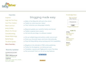 How blogdrives.com looks like on a tablet such as an iPad.
