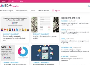 How blogdumoderateur.com looks like on a tablet such as an iPad.