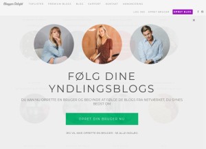How bloggersdelight.dk looks like on a tablet such as an iPad.