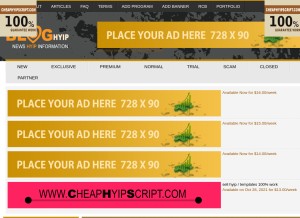 How bloghyip.com looks like on a tablet such as an iPad.