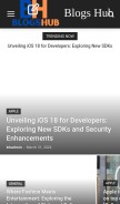 How blogshub.org looks like on a mobile device such as an iPhone.