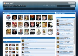 How blogster.com looks like on a tablet such as an iPad.