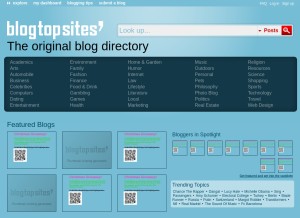How blogtopsites.com looks like on a tablet such as an iPad.
