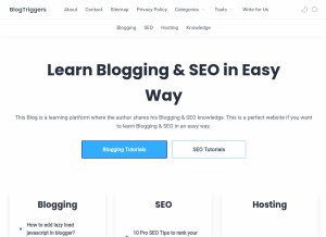 How blogtriggers.com looks like on a tablet such as an iPad.