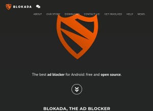 How blokada.org looks like on a tablet such as an iPad.