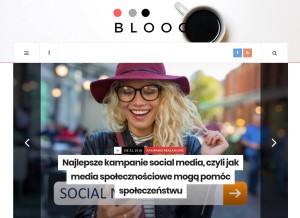 How bloog.pl looks like on a tablet such as an iPad.