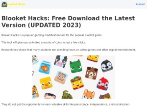 How blookethackspro.com looks like on a tablet such as an iPad.