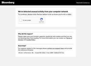 How bloomberglp.com looks like on a tablet such as an iPad.