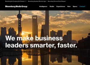 How bloombergmedia.com looks like on a tablet such as an iPad.