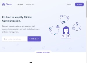 How bloomtext.com looks like on a tablet such as an iPad.