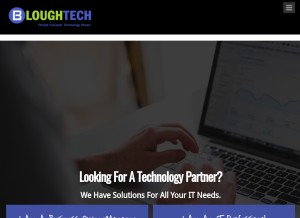 How bloughtech.com looks like on a tablet such as an iPad.