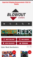 How blowoutcards.com looks like on a mobile device such as an iPhone.