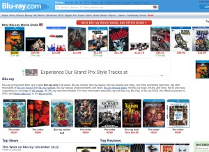 How blu-ray.com looks like on a tablet such as an iPad.