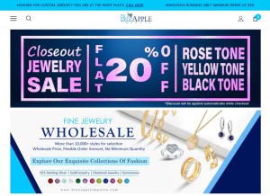 How blueappleimports.com looks like on a tablet such as an iPad.