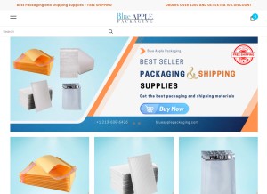 How blueapplepackaging.com looks like on a tablet such as an iPad.