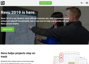 How bluebeam.com looks like on a tablet such as an iPad.