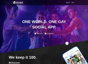 How blued.com looks like on a tablet such as an iPad.