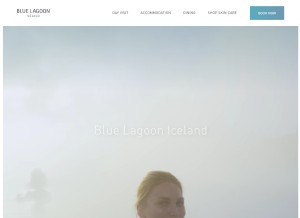 How bluelagoon.com looks like on a tablet such as an iPad.