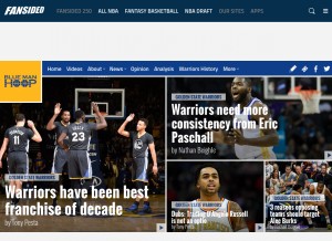 How bluemanhoop.com looks like on a tablet such as an iPad.