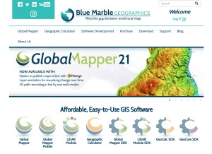 How bluemarblegeo.com looks like on a tablet such as an iPad.