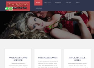 How bluenightgirls.com looks like on a tablet such as an iPad.