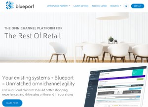 How blueport.com looks like on a tablet such as an iPad.