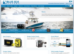 How bluesea.com looks like on a tablet such as an iPad.