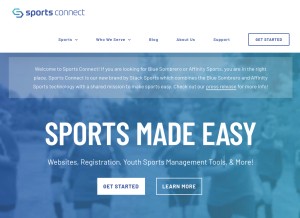 How bluesombrero.com looks like on a tablet such as an iPad.