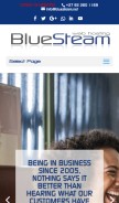 How bluesteam.net looks like on a mobile device such as an iPhone.
