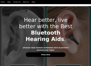 How bluetoothhearingaids.store looks like on a tablet such as an iPad.