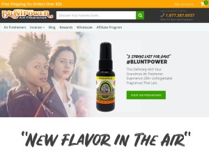 How bluntpower.com looks like on a tablet such as an iPad.